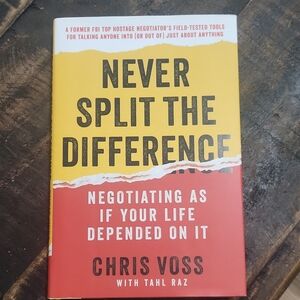 Never Split The Difference Chris Voss Hardcover Yellow Red Negotiation Business